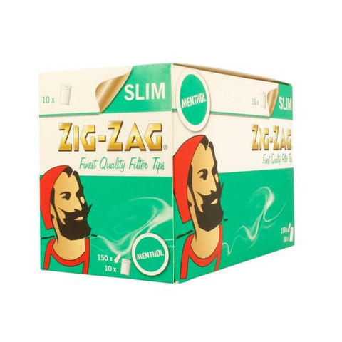 10 x 150 Zig-Zag Menthol Filter Tips